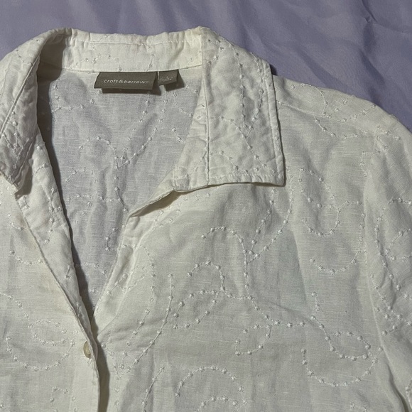 White Button Up Blouse - Picture 2 of 4